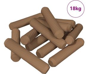 vidaXL Chevilles en bois 18000 pcs Marron Bois massif