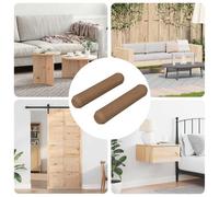 vidaXL Chevilles en bois 2 pcs Marron Ø8 x 35 mm Bois massif