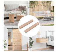 vidaXL Chevilles en bois 2 pcs Naturel Ø 6 x 40 mm Bois Massif