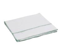 vidaXL Chiffon de Nettoyage 50 pcs Blanc avec des Rayures Vertes 50x60 cm, Chiffon de Nettoyage, Chiffon Absorbant, Chiffon Lavable, Chiffon à poussière