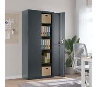 vidaXL Classeur anthracite 90x40x200 cm Acier 339763 Gris G