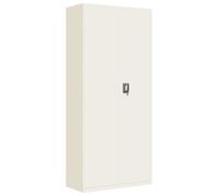 vidaXL Classeur Blanc 90x40x240 cm Acier, Armoire à dossiers, Armoire de Rangement, Armoire de Bureau, Armoire de classement, unité de Rangement
