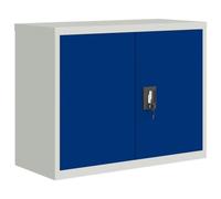 vidaXL Classeur gris clair et bleu 90x40x70 cm acier, armoire à dossiers, armoire de rangement, armoire de bureau, armoire de classement