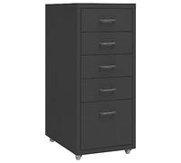vidaXL Classeur Mobile Anthracite 28x41x69 cm Métal