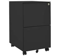 vidaXL Classeur Mobile Armoire à Dossiers Armoire de Classement Stockage de Fichiers Meuble de Classement Bureau Anthracite 39x45x67 cm Acier