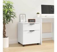 VIDAXL Classeur mobile avec roues - Blanc