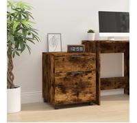 vidaXL Classeur mobile Chêne fumé avec roues 45x38x54 cm Bois