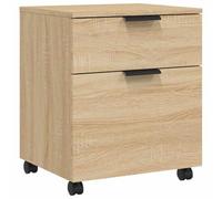 vidaXL Classeur mobile avec roues Chêne sonoma 45x38x54 cm, armoire de bureau, bureau avec armoire, organisateur de bureau, rangement de bureau