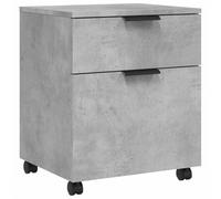 vidaXL Classeur Mobile avec Roues Gris béton 45x38x54 cm, Armoire de Bureau, Bureau avec Armoire, Organisateur de Bureau, Rangement de Bureau