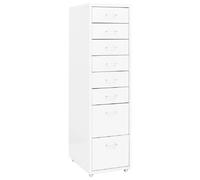 vidaXL Classeur mobile - Blanc