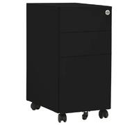 vidaXL Classeur mobile Noir 30x45x59 cm Acier