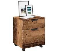vidaXL Classeur mobile roues vieux bois 45x38x54 cm bois d'ingénierie