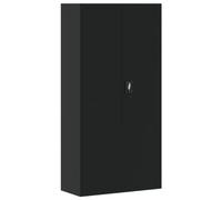 vidaXL Classeur armoire à dossiers 90x40x180 cm acier Noir