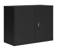 vidaXL Classeur noir 90x40x70 cm acier, armoire à dossiers, armoire de rangement, armoire de bureau, armoire de classement, unité de rangement