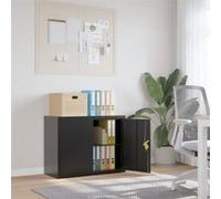 vidaXL Classeur noir 90x40x70 cm acier 339722 Noir
