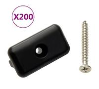 vidaXL Clips de fixation et vis 200 pcs Plastique et inox 304