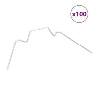 Vidaxl Clips Pour Serre 100 Pcs Type W Acier Galvanisé
