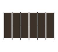 vidaXL Cloison 6 panneaux Marron
