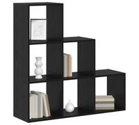 vidaXL Cloison Bibliothèque Chêne noir 99 x 29 x 99 cm, Étagère polyvalente, rangement super, déco moderne, étagère libre pour bureau et chambre