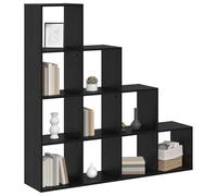 vidaXL Cloison Bibliothèque Chêne noir 131,5 x 29 x 131,5 cm, Étagère polyvalente, rangement super, déco moderne, étagère libre pour bureau et chambre
