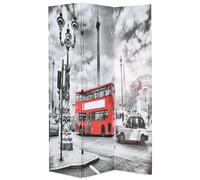 VidaXL Cloison Bus Londonien - Noir et Blanc