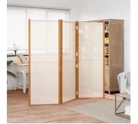 vidaXL Cloison de séparation 3 panneaux 210x180 cm Blanc crème