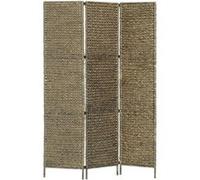 vidaXL Cloison de séparation 3 panneaux Brun 116x160 cm Jacinthe d'eau Brun G