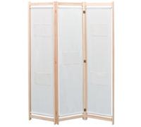 vidaXL Cloison de séparation 120x170x4 cm 3 panneaux Crème Bois de pin massif