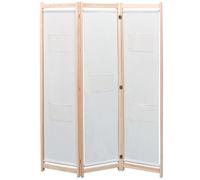vidaXL Cloison de séparation 120x170x4 cm 3 panneaux Crème Bois de pin massif