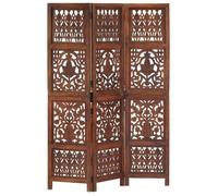 vidaXL Cloison de séparation 3 panneaux Marron 120x165cm Bois manguier 285334