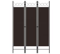 vidaXL Cloison de séparation 3 panneaux Marron 120x180 cm