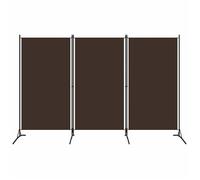 vidaXL Cloison de séparation 3 panneaux Marron 260x180 cm