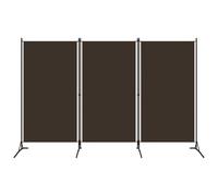 vidaXL Cloison de séparation 3 panneaux Marron 260x180 cm