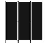 vidaXL Cloison de séparation 3 panneaux Noir 150x180 cm