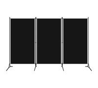 vidaXL Cloison de séparation 3 panneaux Noir 260x180 cm