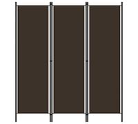 vidaXL Cloison de séparation Paravent 3 panneaux Marron 150x180 cm