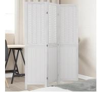 vidaXL Cloison de Séparation 3 Panneaux, Séparateur de Pièce, Écran d'Intimité, Paravent de Salon Chambre, Blanc Bois de 358717