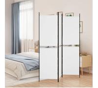 vidaXL Cloison de séparation 3 panneaux pliable tissu 150 x 180 cm Blanc