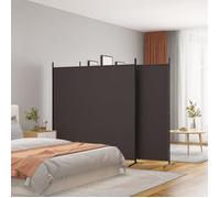 vidaXL Cloison de séparation 3 panneaux 350279 - Pliable Tissu Marron 525x180 cm