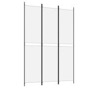 vidaXL Cloison de Séparation 3 Panneaux Séparateur de Pièce Pliable Diviseur Écran d'Intimité Paravent Décoration Salon Blanc 150x220 cm Tissu
