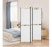 vidaXL Cloison de séparation 3 panneaux pliable 150 x 200 cm tissu blanc 350226