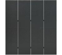 Cloison de séparation 4 panneaux Anthracite 160x180 cm Acier