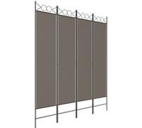 vidaXL Cloison de séparation 4 panneaux Anthracite 160x220 cm Tissu G