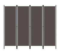 vidaXL Cloison de séparation 4 Panneaux Anthracite 200x180 cm