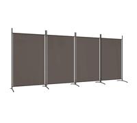 vidaXL Cloison de séparation 4 Panneaux Anthracite 346x180 cm Tissu