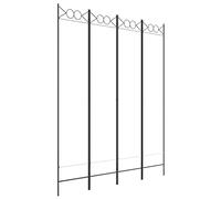 vidaXL Cloison de séparation 4 Panneaux Blanc 160x200 cm Tissu