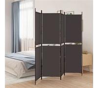 vidaXL Cloison de séparation 4 panneaux Marron 200x180 cm Tissu Marron G