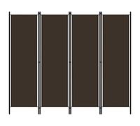 vidaXL Cloison de séparation 4 panneaux – Marron 200x180 cm