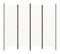 vidaXL Cloison de Séparation 4 Panneaux Séparateur de Pièce Diviseur Ecran d'Intimité Paravent Chambre à Coucher Maison Intérieur Blanc 200x180 cm