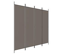 vidaXL Cloison de Séparation 4 Panneaux Séparateur de Pièce Pliable Diviseur Écran d'Intimité Paravent Décoration Salon Anthracite 200x220 cm Tissu